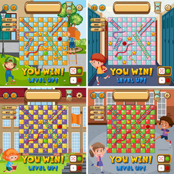 Snake and Ladder Board Game vector image