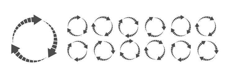 Circular loading buffering icons vector