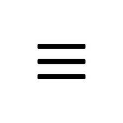 menu icon for simple flat style ui design vector image