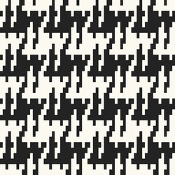 monochrome pixelated textured houndstooth pattern vector image