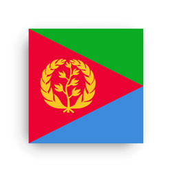 Square flag of eritrea vector