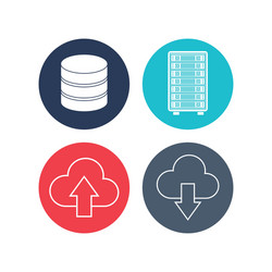 web hosting cloud arrow design vector image