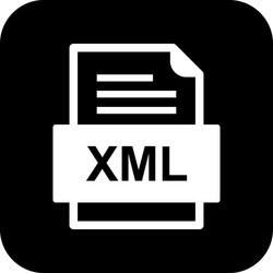 xml file document icon vector image