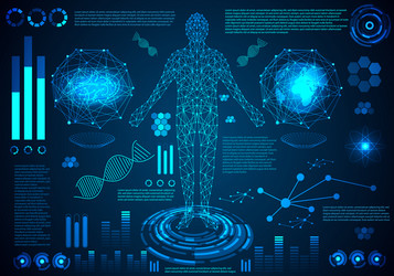 abstract technology ui futuristic concept hud vector image