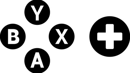 button controller gamepad icon black graphics vector image