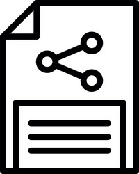 document sharing linear style icon design vector image