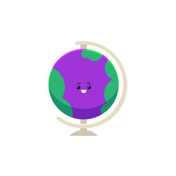 Globe character smiling vector