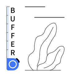 measurement tape displaying buffer levels next vector image