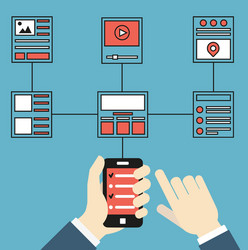 Mobile App Wireframes & Website Structures vector image