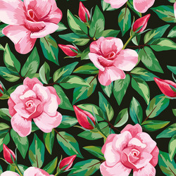 Rose pattern seamless white background Royalty Free Vector