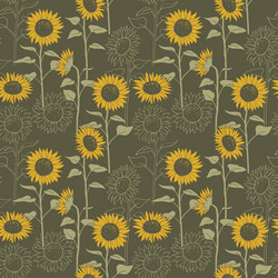 sunflower field pattern background vector image