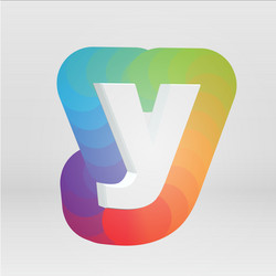 3d character from a fontset with colorful vector