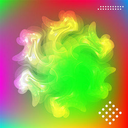 Abstract bright blurry shape snowflake and aurora vector