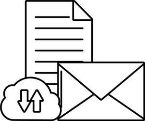 Cloud computing data email vector