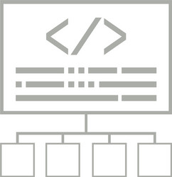 conceptual map with a pair brackets vector