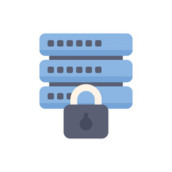 data security concept with padlock protecting vector image