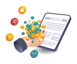 latest insights into blockchain technology vector image