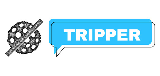misplaced tripper message frame and net no microbe vector image