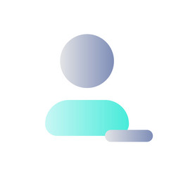 remove contact flat gradient color ui icon vector image