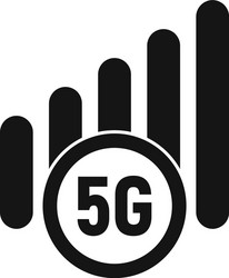 5g mobile icon simple style vector