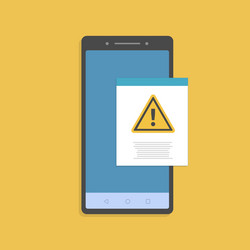 Document with alert or error notification bubble vector