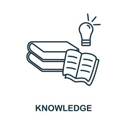 knowledge icon simple from startup collection vector image
