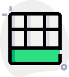 Table row and column cells with bottom header vector