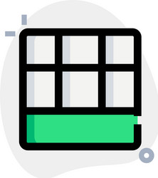 table row and column cells with bottom header vector