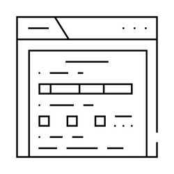 web folder line icon vector image