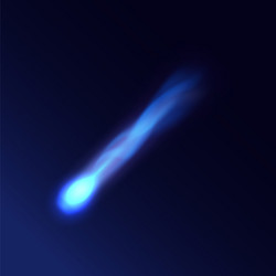 Blue Comet Meteorite Space Effect vector
