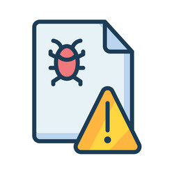 bug detector report alert warning single isolated vector image