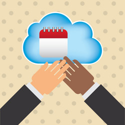 cloud computing design vector image