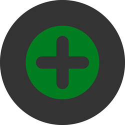 create flat green and gray colors round button vector