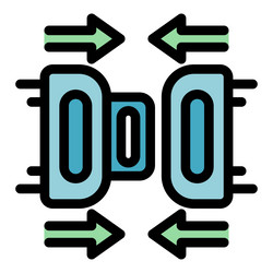 data transferring with arrows pointing to vector image