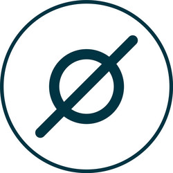 Empty set line style icon design vector
