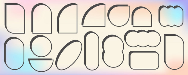 Geometric Abstract Shapes - Retro Style vector image