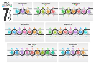 navigation map infographic timeline concepts vector image