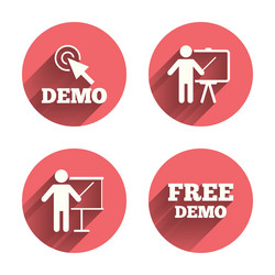 Presentation with Cursor Icon vector