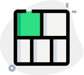 top double horizontal column grid sections layout vector image