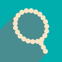 flat with shadow icon and mobile application vector image