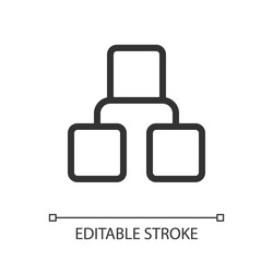 infographic blocks pixel perfect linear ui icon vector image