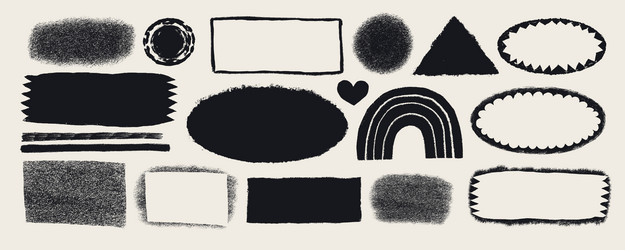 rectangle shape with rough torn edges grunge vector image