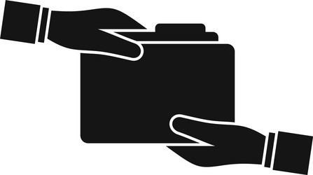 send file folder icon simple style vector image