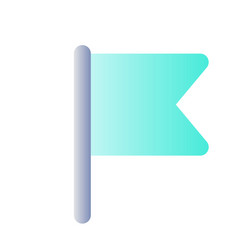 Simple flag for report flat gradient color ui icon vector
