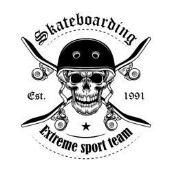 skateboarder skull Vector Image