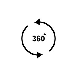 360 degree view simple mobile concept app line vector image