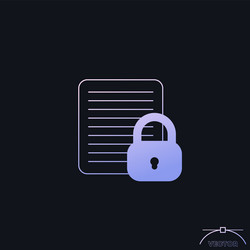 document protection security icon with a gradient vector image