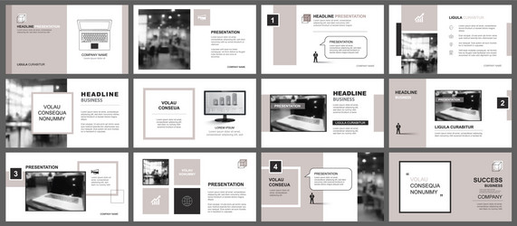 presentation and slide layout template design vector image