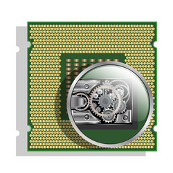Abstract part a computer processor vector