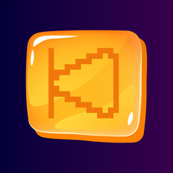 forward rewind glossy ui button with pixelated vector image